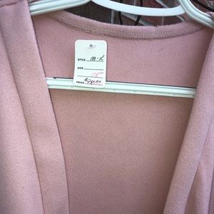 LONG DUST PINK OPEN JACKET